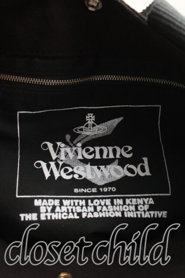 画像4: ヴィヴィアンウエストウッド 中古 / WORKER RUNNER HOLDALL TOTE BAG  生成×緑  H-25-12-28-097-ba-IN-ZH (4)