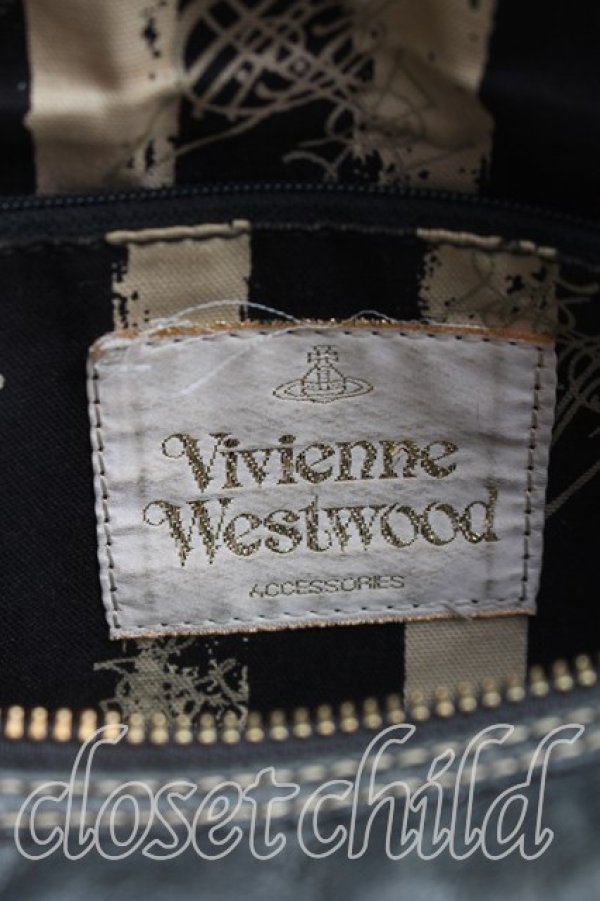 画像4: ヴィヴィアンウエストウッド 中古 / アコードショルダーバッグ  黒  H-25-12-28-099-ba-IN-ZH (4)