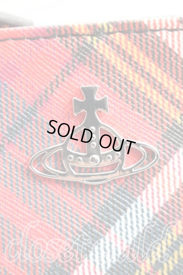 画像5: ヴィヴィアンウエストウッド 中古 / McANDY Tartanクロスボディスクエアバッグ  赤  H-25-12-28-100-ba-IN-ZH (5)