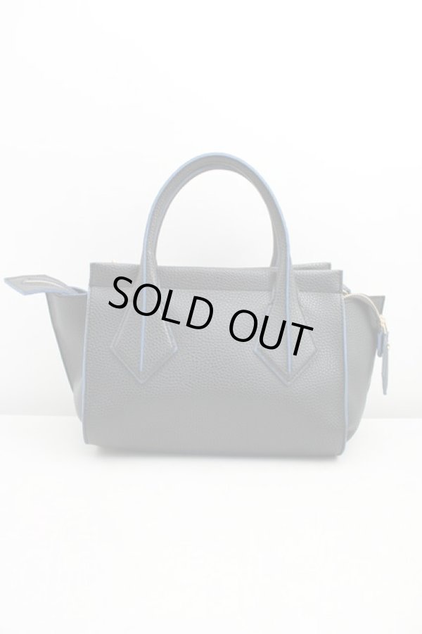 画像2: ANGLOMANIA 中古 / レザー2wayバッグ  黒×青  H-25-12-28-103-ba-IN-ZH (2)