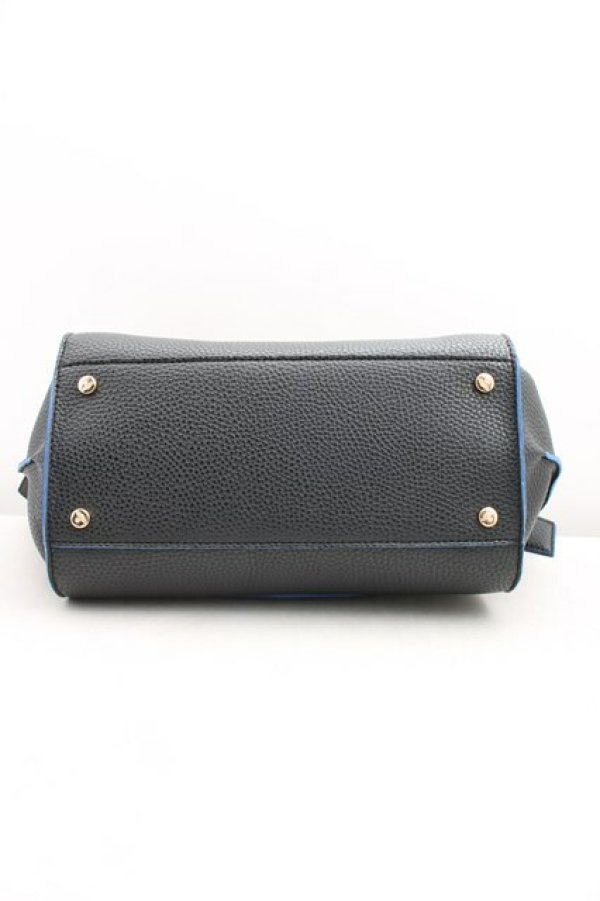 画像3: ANGLOMANIA 中古 / レザー2wayバッグ  黒×青  H-25-12-28-103-ba-IN-ZH (3)