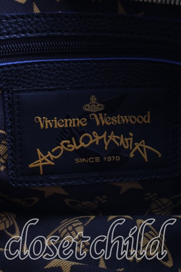 画像4: ANGLOMANIA 中古 / レザー2wayバッグ  黒×青  H-25-12-28-103-ba-IN-ZH (4)