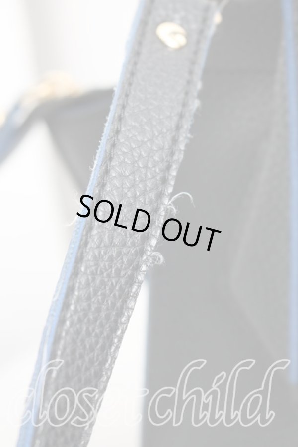 画像5: ANGLOMANIA 中古 / レザー2wayバッグ  黒×青  H-25-12-28-103-ba-IN-ZH (5)