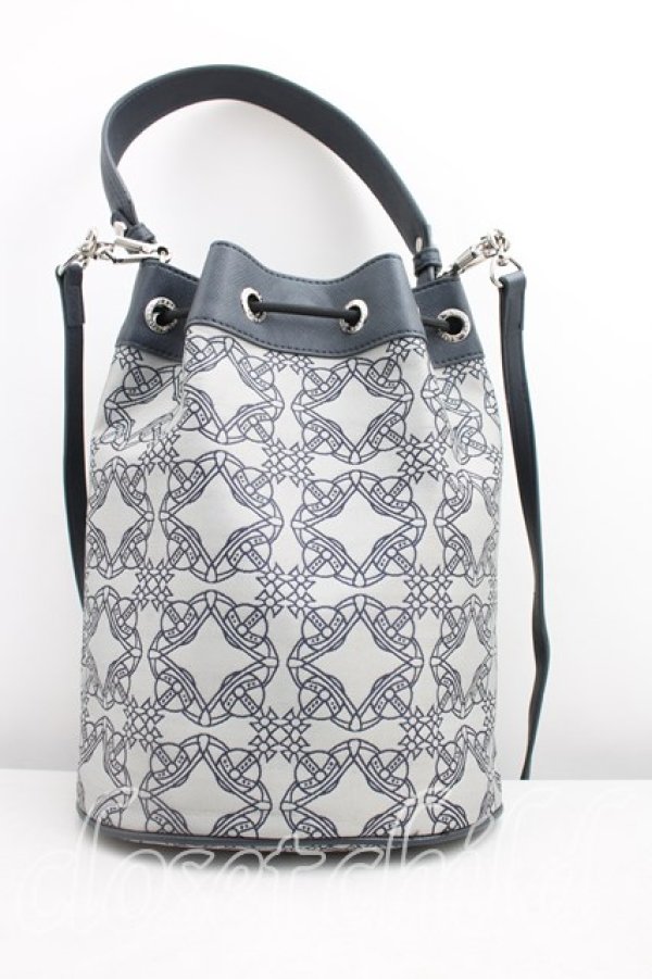画像2: ヴィヴィアンウエストウッド 中古 / Carrie Bucket Bag  灰×紺  H-25-12-28-105-ba-IN-ZH (2)