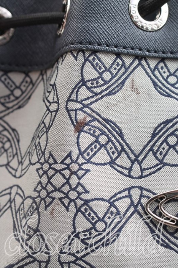 画像5: ヴィヴィアンウエストウッド 中古 / Carrie Bucket Bag  灰×紺  H-25-12-28-105-ba-IN-ZH (5)