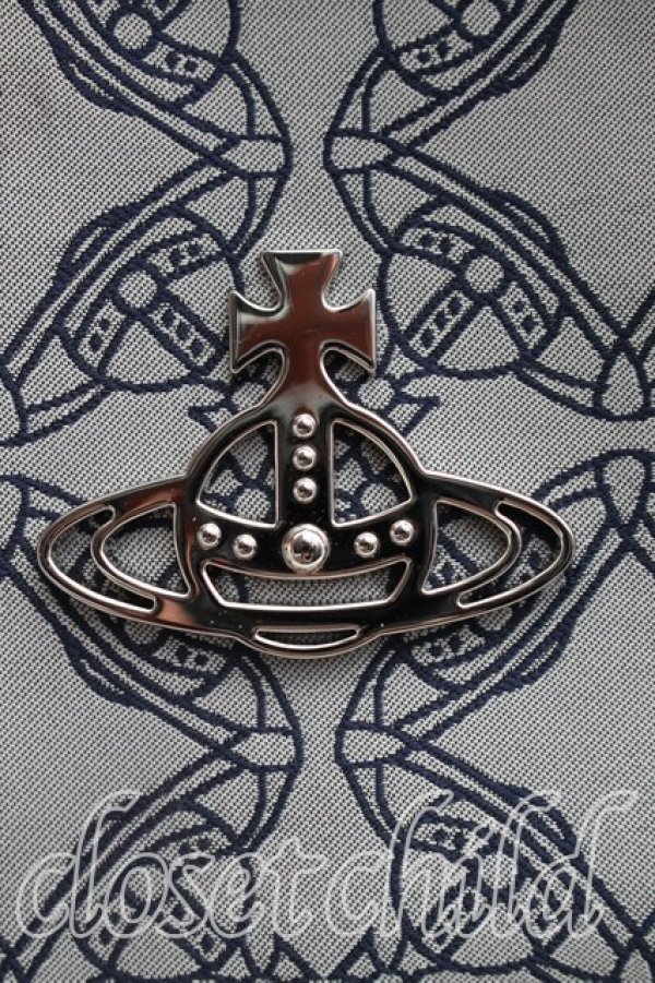 画像6: ヴィヴィアンウエストウッド 中古 / Carrie Bucket Bag  灰×紺  H-25-12-28-105-ba-IN-ZH (6)