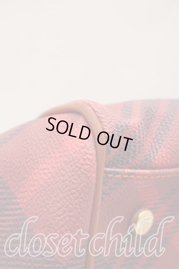 画像5: ヴィヴィアンウエストウッド 中古 / タータンチェックボストンバッグ  赤×青×茶  H-25-12-28-108-ba-IN-ZH (5)