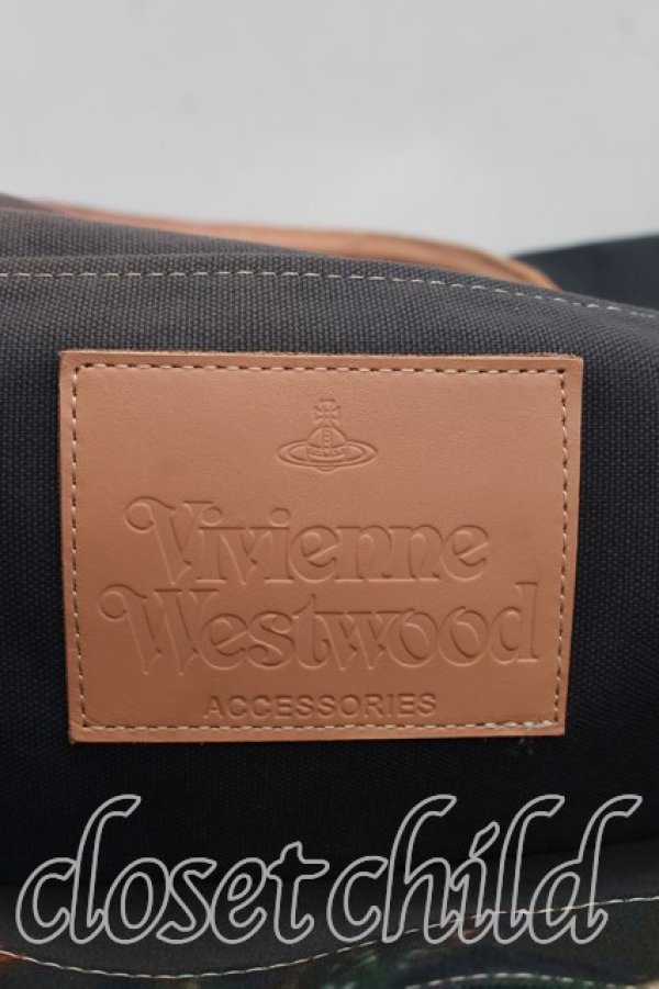 画像4: ヴィヴィアンウエストウッド 中古 / teddy flower tote (L)  カーキ  H-25-12-28-110-ba-OD-ZH (4)