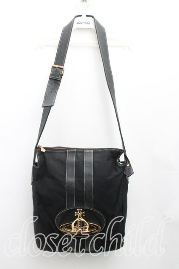 画像3: ヴィヴィアンウエストウッド 中古 / ベーカーストリートショルダーバッグ  黒  H-25-12-28-112-ba-OD-ZH (3)