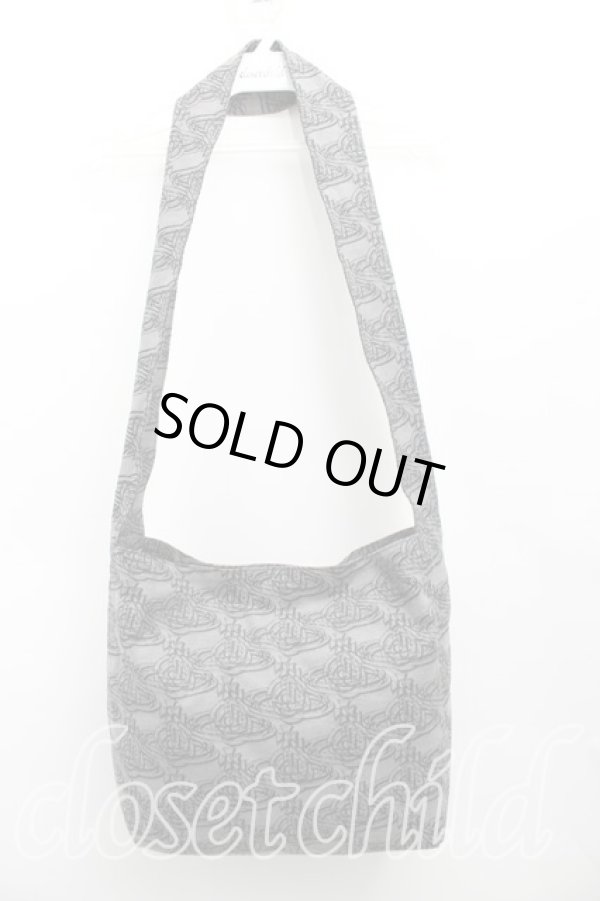 画像2: ヴィヴィアンウエストウッド 中古 / オーブリピートショルダーバッグ  灰  H-25-12-28-114-ba-IN-ZH (2)