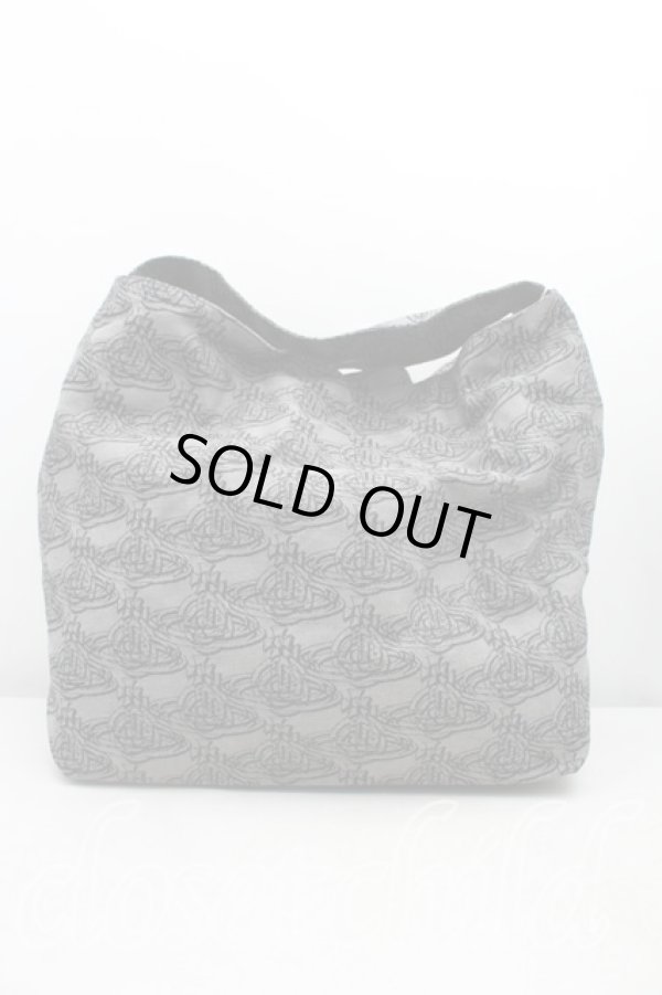 画像2: ヴィヴィアンウエストウッド 中古 / オーブリピートトートバッグ  灰  H-25-12-28-115-ba-IN-ZH (2)