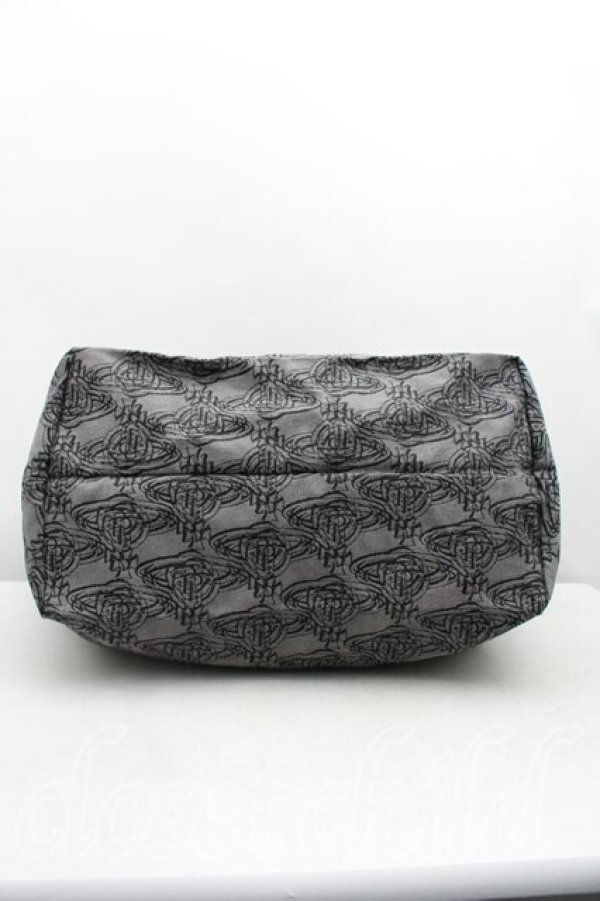 画像3: ヴィヴィアンウエストウッド 中古 / オーブリピートトートバッグ  灰  H-25-12-28-115-ba-IN-ZH (3)