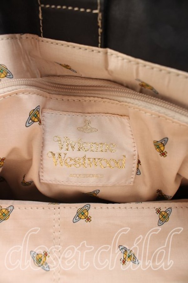 画像4: ヴィヴィアンウエストウッド 中古 / アコードハンドバッグ  黒  H-25-12-28-116-ba-OD-ZH (4)