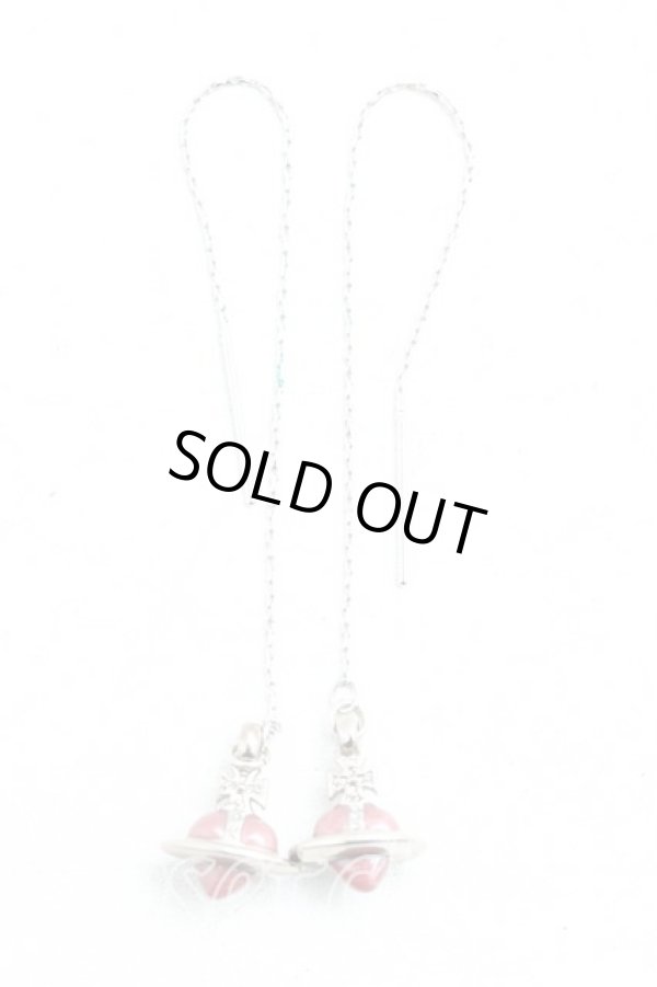 画像2: ヴィヴィアンウエストウッド 中古 / ミニチュアロングピアス  シルバー  H-25-12-28-118-er-OD-ZH (2)