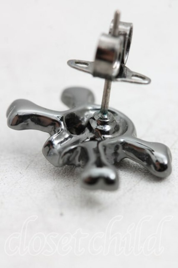 画像4: ヴィヴィアンウエストウッド 中古 / ディアマンテスカルシングルピアス  ガンメタ  H-25-12-28-119-er-IN-ZH (4)