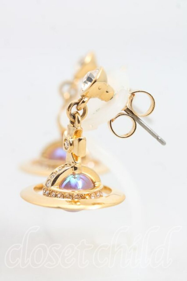 画像2: ヴィヴィアンウエストウッド 中古 / ニュープチオーブピアス  ゴールド  H-25-12-28-121-er-OD-ZH (2)