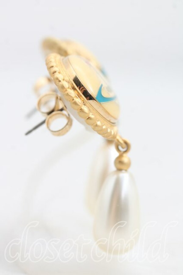 画像3: ヴィヴィアンウエストウッド 中古 / エナメルボタンピアス  ゴールド  H-25-12-28-122-er-OD-ZH (3)