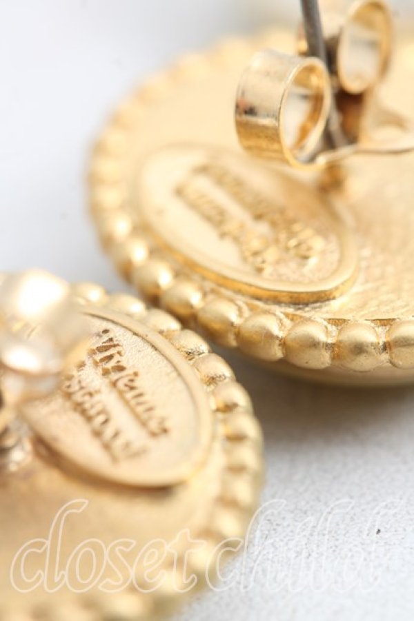 画像4: ヴィヴィアンウエストウッド 中古 / エナメルボタンピアス  ゴールド  H-25-12-28-122-er-OD-ZH (4)