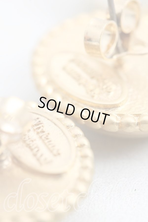 画像4: ヴィヴィアンウエストウッド 中古 / エナメルボタンピアス  ゴールド  H-25-12-28-122-er-OD-ZH (4)