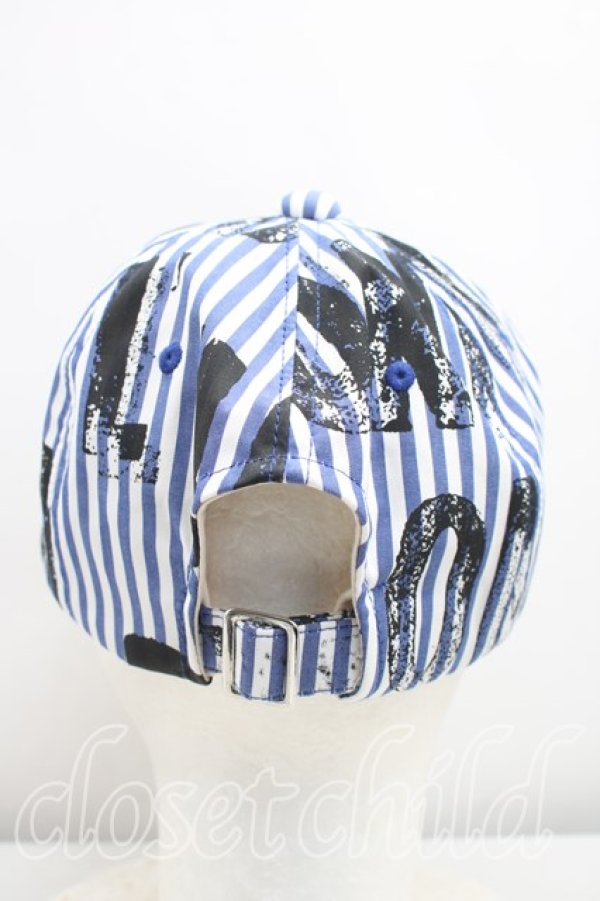 画像3: ヴィヴィアンウエストウッド 中古 / ストライプRED KABELSTAMPプリントキャップ  青  H-25-12-28-124-ha-OD-ZH (3)