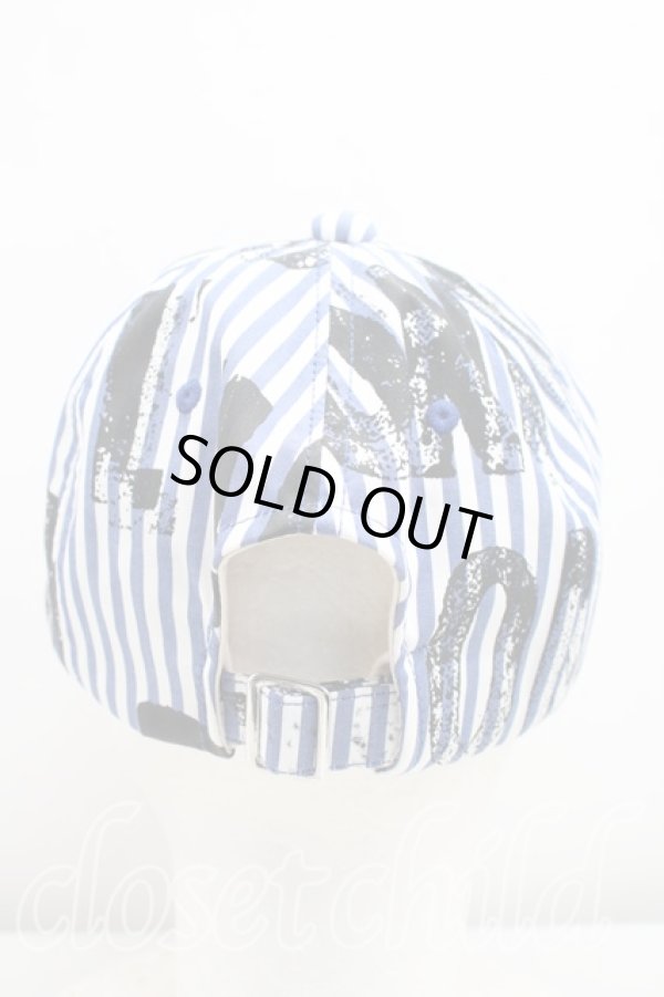 画像3: ヴィヴィアンウエストウッド 中古 / ストライプRED KABELSTAMPプリントキャップ  青  H-25-12-28-124-ha-OD-ZH (3)