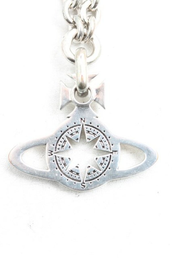 画像2: ヴィヴィアンウエストウッド 中古 / ATLAS ORB ネックレス  シルバー  H-25-12-28-126-nl-IN-ZH (2)