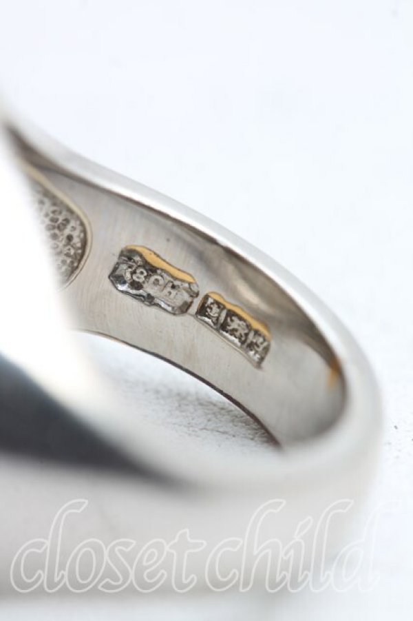 画像5: ヴィヴィアンウエストウッド 中古 / エナメルオーブリング XS(6号相当） シルバーｘ黒  H-25-12-28-134-rg-OD-ZH (5)