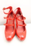 画像2: ヴィヴィアンウエストウッド×Melissa 中古 / 3ストラップエレベーテッドシューズ EU37（23.5cm相当） 赤  H-25-12-28-139-sh-OD-ZH (2)