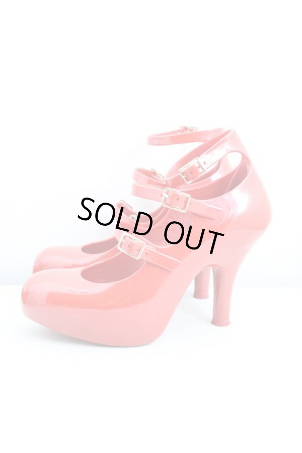 画像3: ヴィヴィアンウエストウッド×Melissa 中古 / 3ストラップエレベーテッドシューズ EU37（23.5cm相当） 赤  H-25-12-28-139-sh-OD-ZH (3)