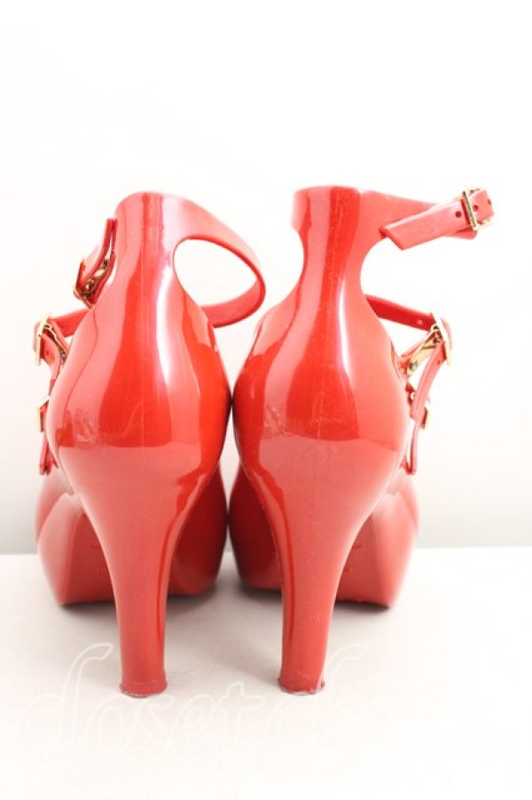 画像4: ヴィヴィアンウエストウッド×Melissa 中古 / 3ストラップエレベーテッドシューズ EU37（23.5cm相当） 赤  H-25-12-28-139-sh-OD-ZH (4)