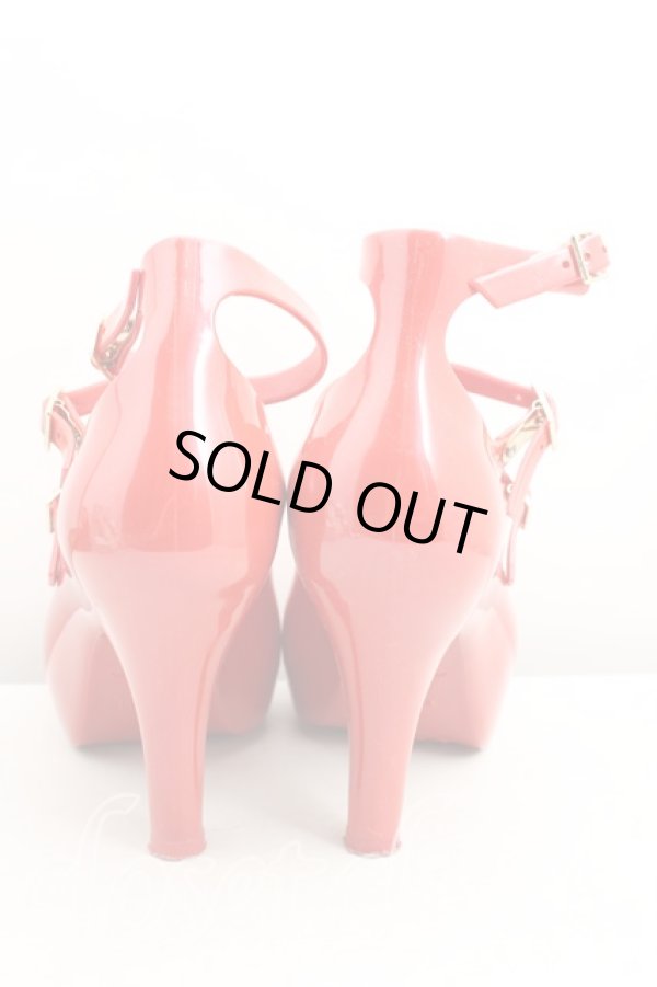 画像4: ヴィヴィアンウエストウッド×Melissa 中古 / 3ストラップエレベーテッドシューズ EU37（23.5cm相当） 赤  H-25-12-28-139-sh-OD-ZH (4)