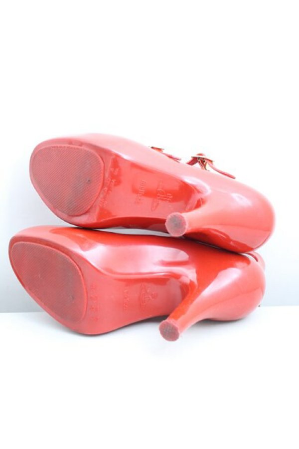 画像5: ヴィヴィアンウエストウッド×Melissa 中古 / 3ストラップエレベーテッドシューズ EU37（23.5cm相当） 赤  H-25-12-28-139-sh-OD-ZH (5)