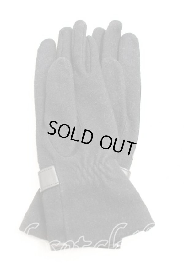 画像2: ヴィヴィアンウエストウッド 中古 / レザー切替ウールグローブ  黒  H-25-12-28-142-gd-IN-ZH (2)