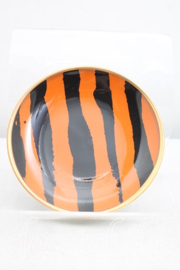 画像2: ANGLOMANIA 中古 / 豆皿  茶ｘ灰ｘ黄色  H-25-12-28-147-gd-OD-ZH (2)