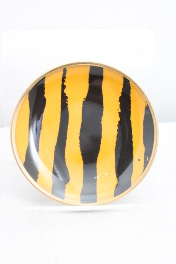 画像3: ANGLOMANIA 中古 / 豆皿  茶ｘ灰ｘ黄色  H-25-12-28-147-gd-OD-ZH (3)