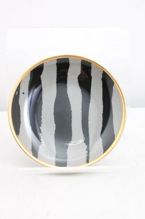 画像4: ANGLOMANIA 中古 / 豆皿  茶ｘ灰ｘ黄色  H-25-12-28-147-gd-OD-ZH (4)