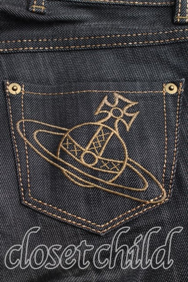 画像6: ヴィヴィアンウエストウッド 中古 / ステッチオーブスキニーデニム 1（7号相当） インディゴ  H-25-12-28-016-pa-OD-ZH (6)