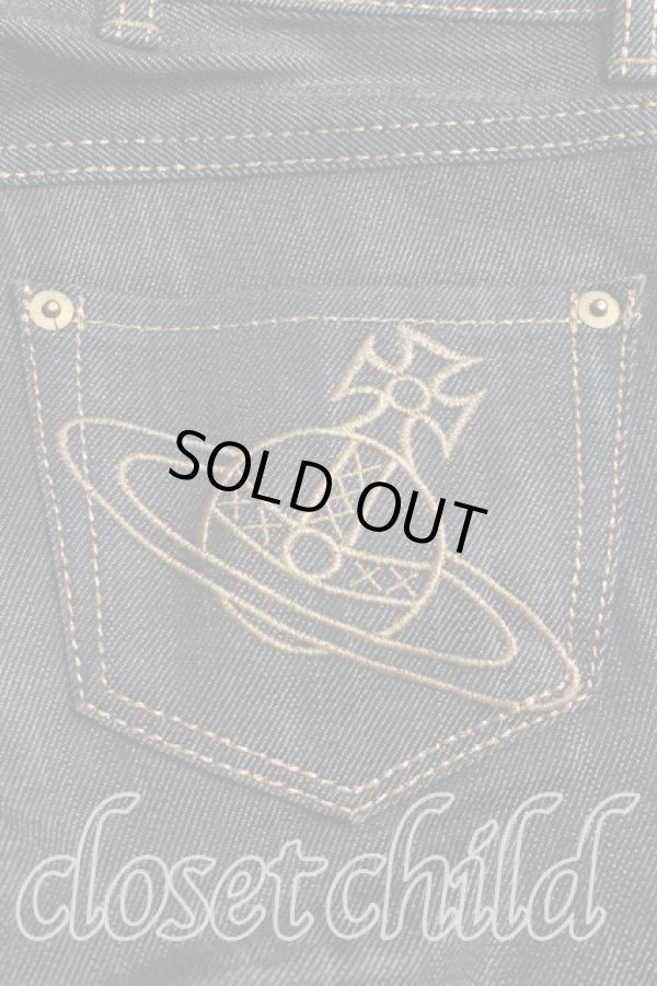 画像6: ヴィヴィアンウエストウッド 中古 / ステッチオーブスキニーデニム 1（7号相当） インディゴ  H-25-12-28-016-pa-OD-ZH (6)