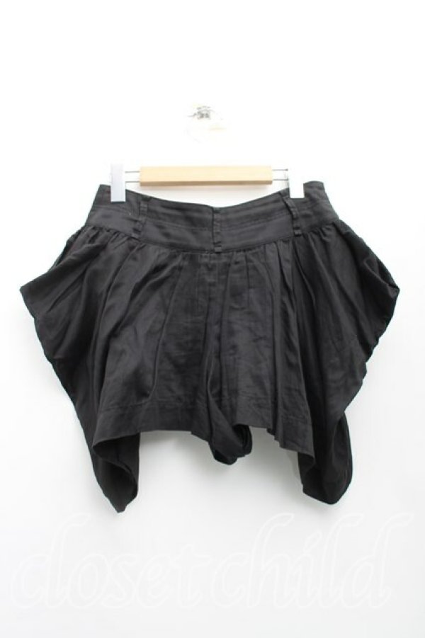 画像2: ヴィヴィアンウエストウッド 中古 / プリーツキュロット 2（9号相当） 黒  H-25-12-28-017-pa-OD-ZH (2)