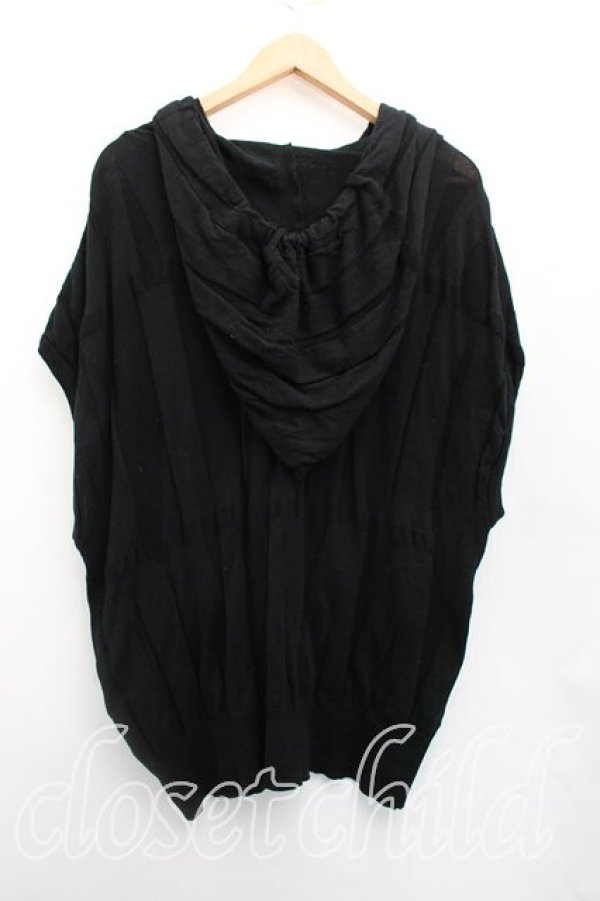 画像2: ヴィヴィアンウエストウッド MAN 中古 / サマーニットノースリーブフーディ FREE 黒  H-26-01-11-020-to-IN-ZH (2)