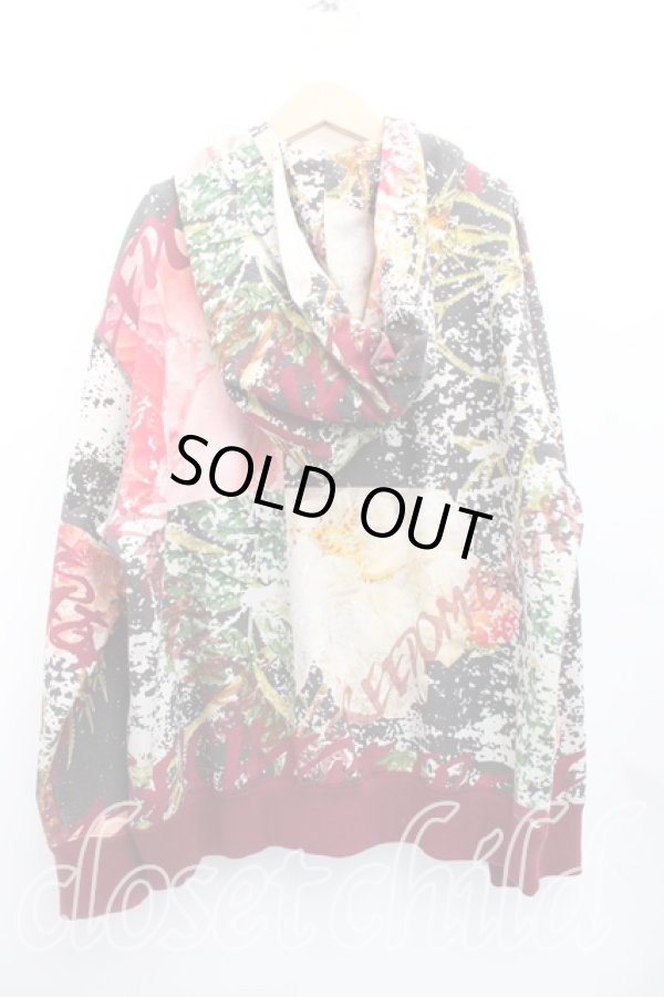 画像2: ヴィヴィアンウエストウッド 中古 / "FREEDOM FIGHTER PUZZLE ROSE"ジップパーカー 50(メンズXL相当) 黒×赤  H-26-01-11-022-to-IN-ZH (2)