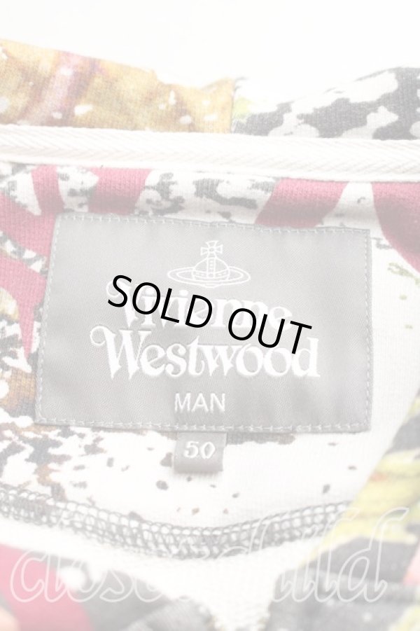 画像3: ヴィヴィアンウエストウッド 中古 / "FREEDOM FIGHTER PUZZLE ROSE"ジップパーカー 50(メンズXL相当) 黒×赤  H-26-01-11-022-to-IN-ZH (3)