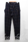 画像2: ヴィヴィアンウエストウッド 中古 / 格子チェックウールパンツ 1(7号相当) 紺×オレンジ  H-26-01-11-003-pa-IN-ZH (2)