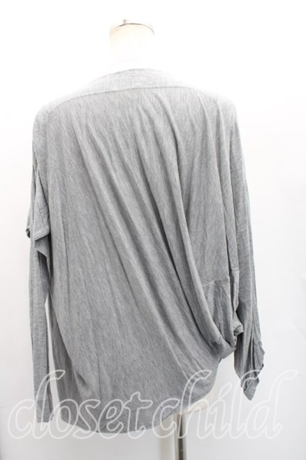 画像2: ヴィヴィアンウエストウッド 中古 / ラインオーブ刺繍カーディガン 2（9号相当） 灰  H-26-01-11-029-to-OD-ZH (2)