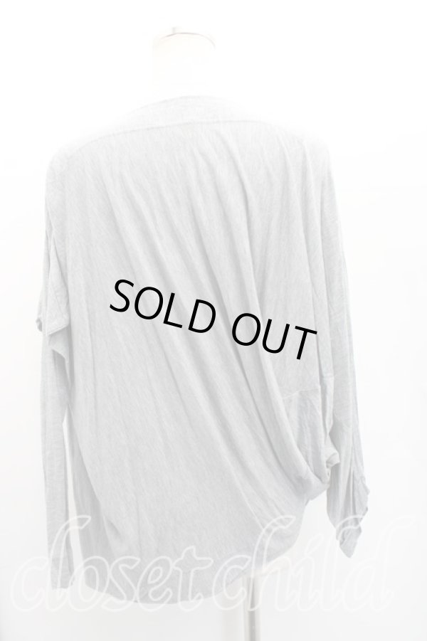 画像2: ヴィヴィアンウエストウッド 中古 / ラインオーブ刺繍カーディガン 2（9号相当） 灰  H-26-01-11-029-to-OD-ZH (2)