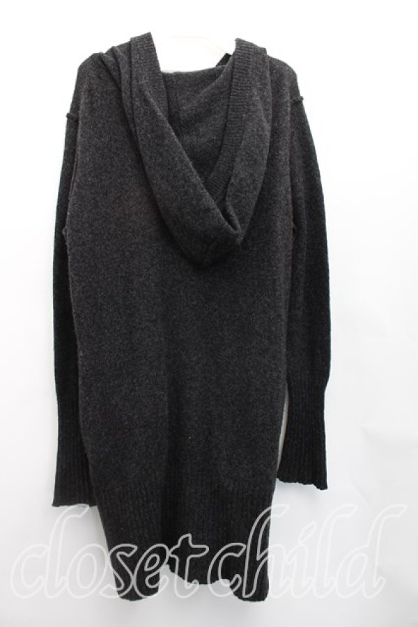 画像2: ヴィヴィアンウエストウッド 中古 / 単色オーブ刺繍フーディロングカーディガン 3(11号相当) 灰  H-26-01-11-031-to-IN-ZH (2)