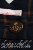 画像6: ヴィヴィアンウエストウッド 中古 / 格子チェックウールパンツ 1(7号相当) 紺×オレンジ  H-26-01-11-003-pa-IN-ZH (6)