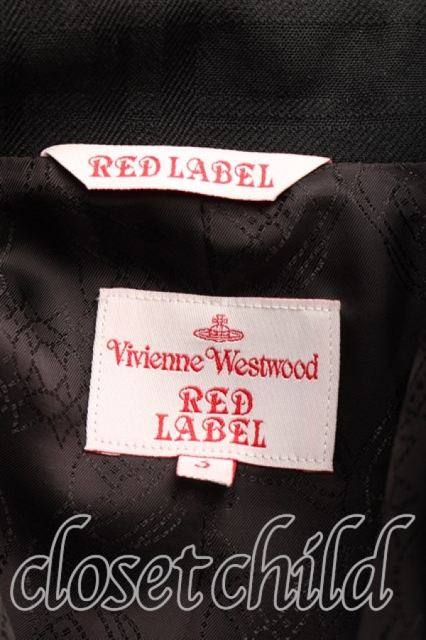 画像3: ヴィヴィアンウエストウッド 中古 / チェックダブルブレストジャケット 3(11号相当) 黒  H-26-01-11-034-jc-IN-ZH (3)