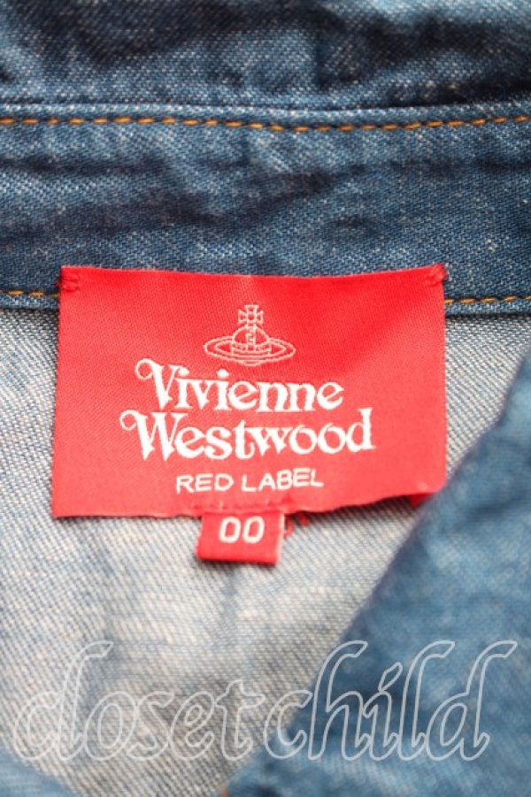 画像3: ヴィヴィアンウエストウッド 中古 / デニムシャツワンピース 00(ワンサイズ) インディゴ  H-26-01-11-036-op-IN-ZH (3)