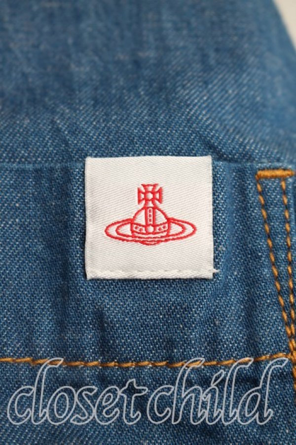 画像6: ヴィヴィアンウエストウッド 中古 / デニムシャツワンピース 00(ワンサイズ) インディゴ  H-26-01-11-036-op-IN-ZH (6)